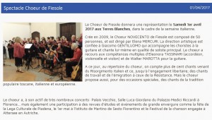 Spectacle Choeur Fiesole