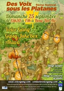 Affiche des voix sous les platanes 2016